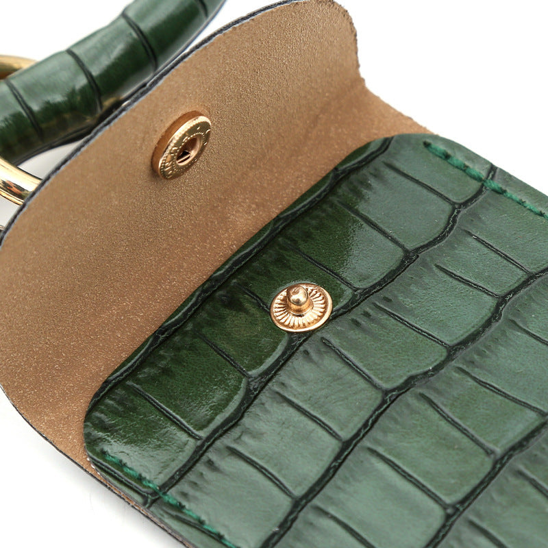 Wholesale PU Stone Pattern Crocodile Pattern Coin Purse Tassel Wrist Keychain