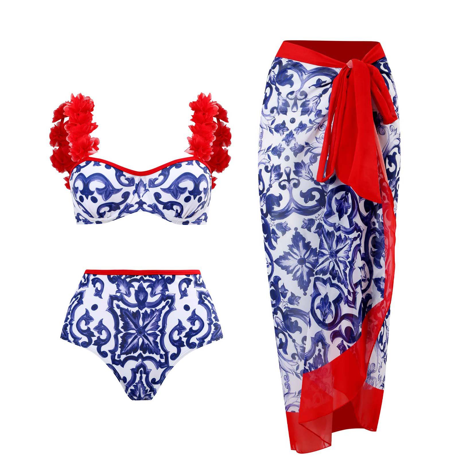 Wholesale High Waist Printed Swimwear