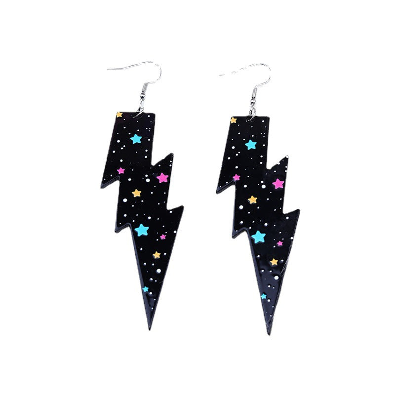 Wholesale Rainbow Leopard Stripe Acrylic Earrings