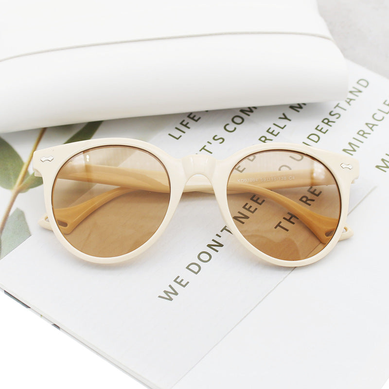 Venta al por mayor de gafas de sol redondas de marco pequeño para PC Vintage