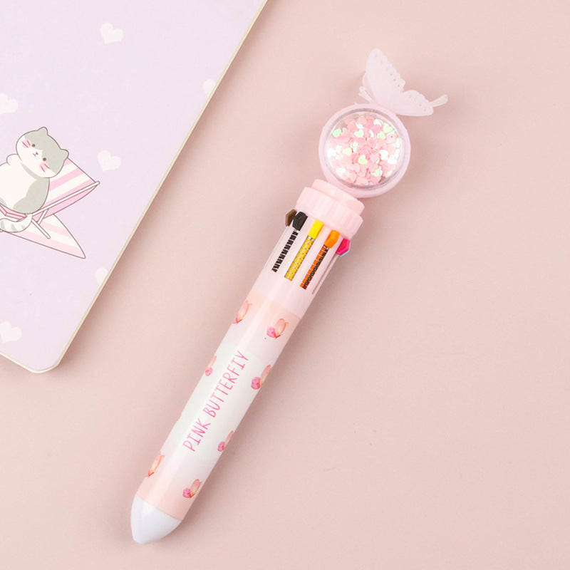 Venta al por mayor Bolígrafo de plástico de 10 colores