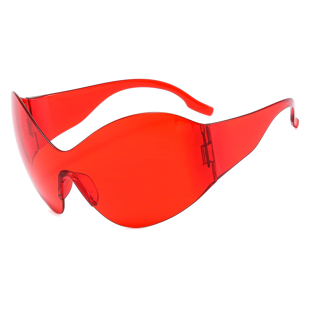 Wholesale Y2K Future Technology Sense Frame Siamese PC Sunglasses