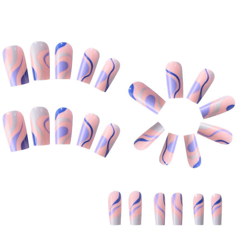 Parches al por mayor de la serie de ondas de plástico que coinciden con el color de las uñas