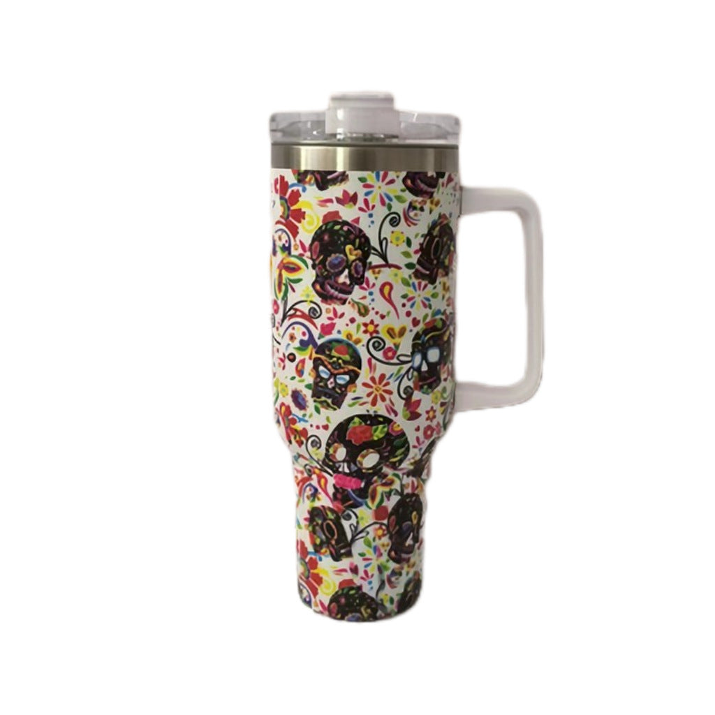 Wholesale Tumbler Printed Skull Head Stainless Steel Ice Bullies Cup