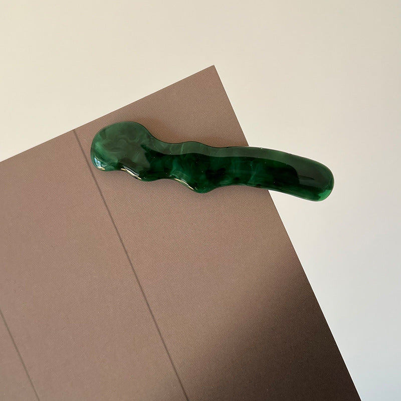 Wholesale Water Ripple Wave Colorful Acrylic Duckbill Hair Clips