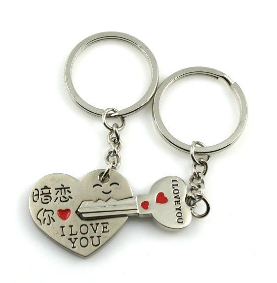 Wholesale Zinc Alloy Lovers Love Key Chains 10PCS