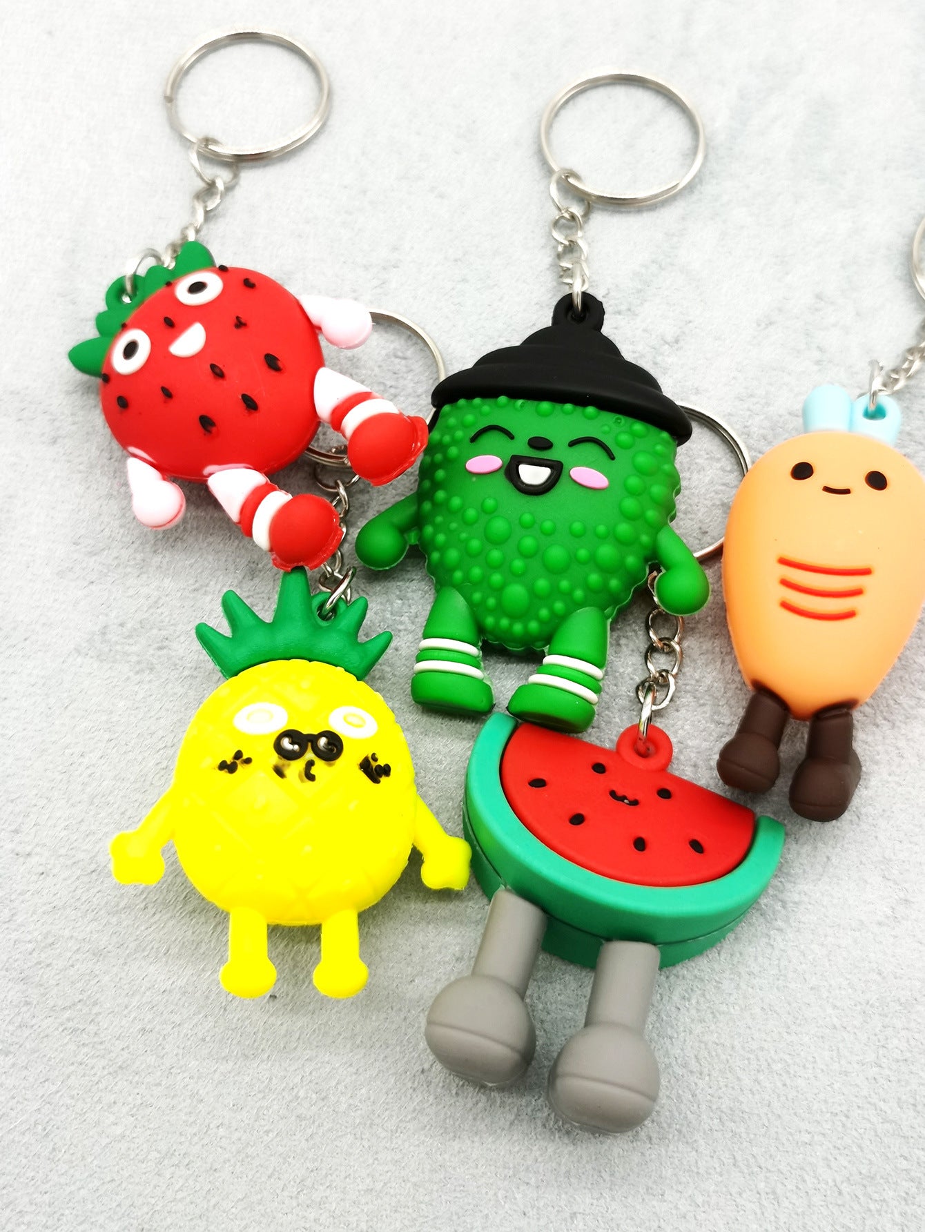 Wholesale Simulation Sea Animal Squid PVC Keychain