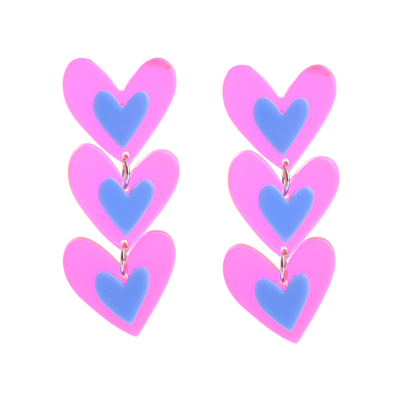 Wholesale Heart Acrylic Earrings