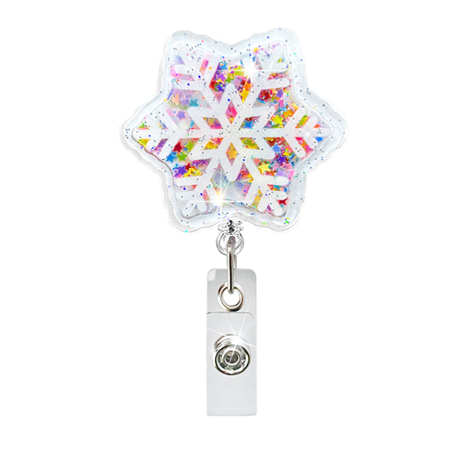 Wholesale Christmas acrylic quicksand telescopic clip rotating easy-to-pull documents