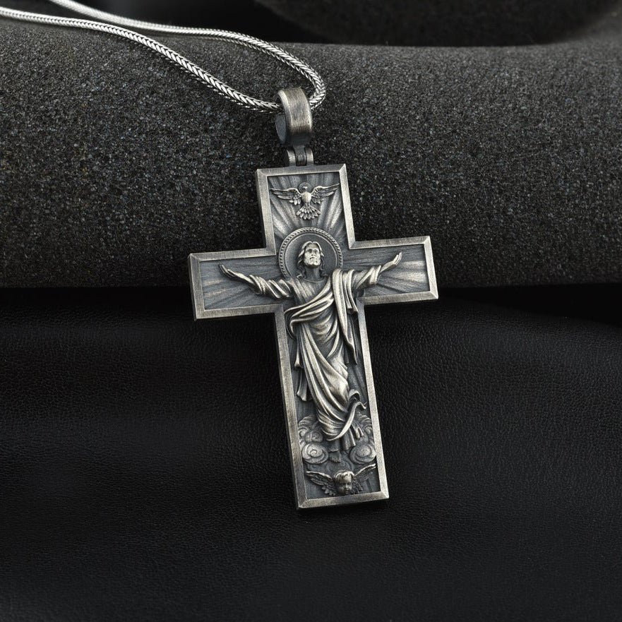Wholesale Cross Men's Vintage Style Alloy Necklaces