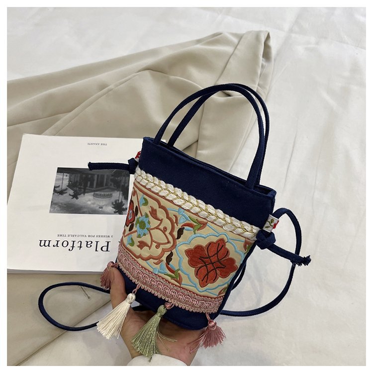 Bolsa De Lona Étnica Borla al por mayor