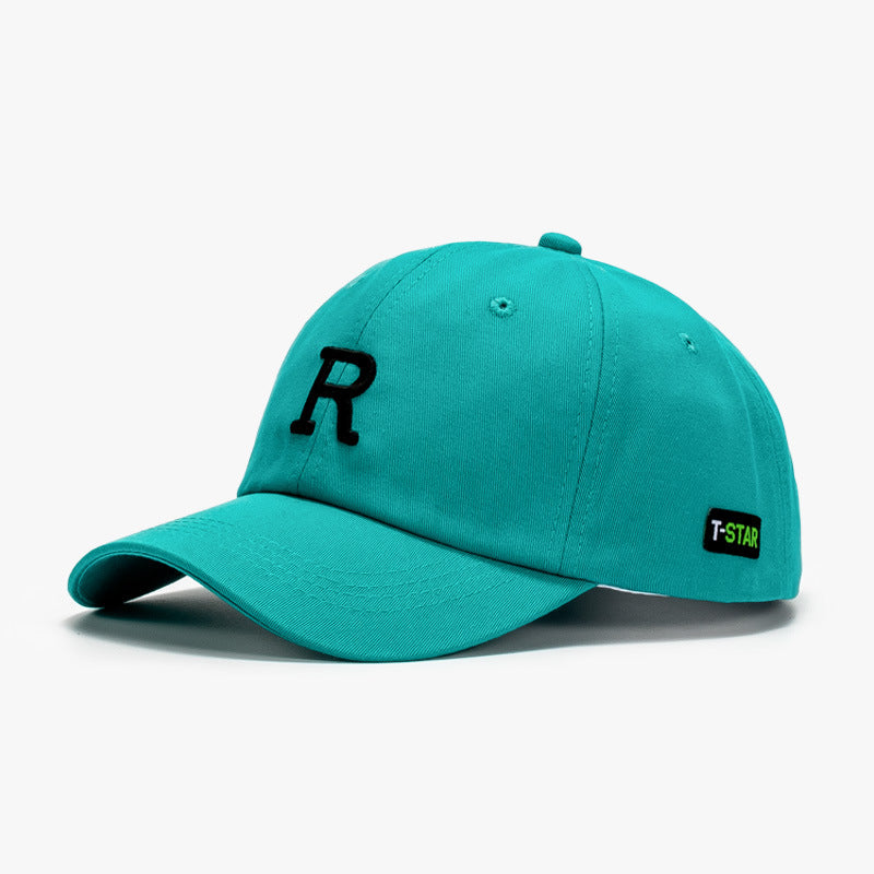 Wholesale R Logo Letter Embroidery Cotton Peaked Cap