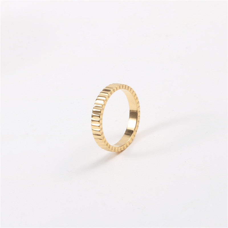 Wholesale Wave Gold Plated Titanium Rings