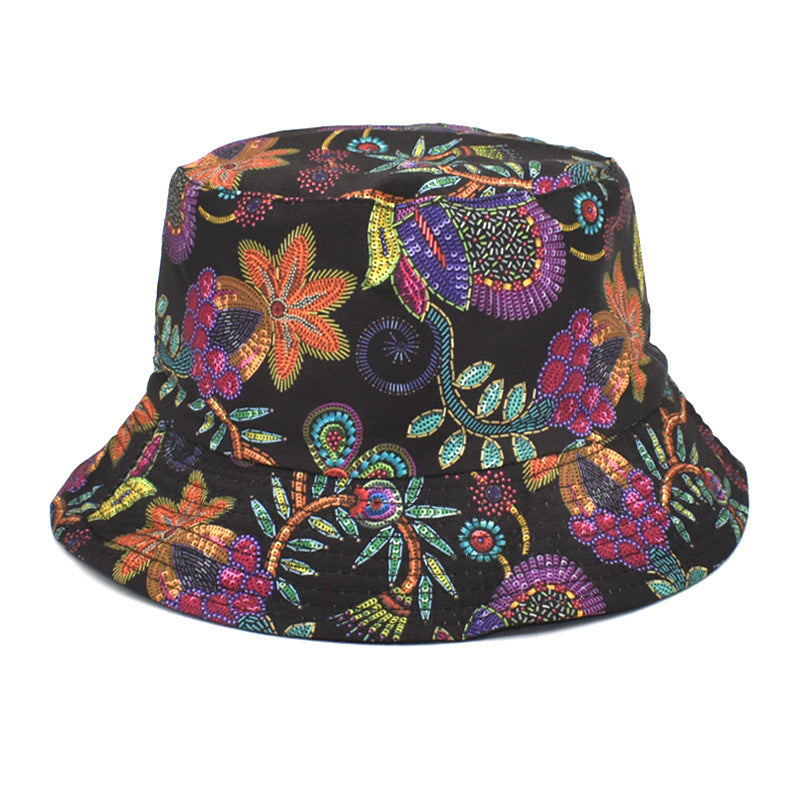 Wholesale Polyester New Chrysanthemum Printing Fisherman Hat