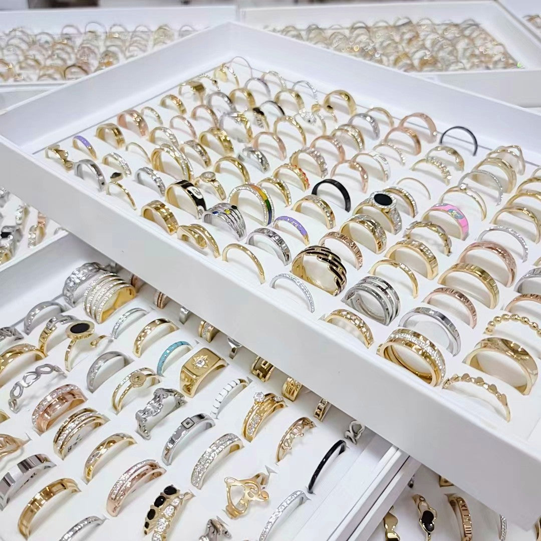 Anillo de acero de titanio 100pcs al por mayor