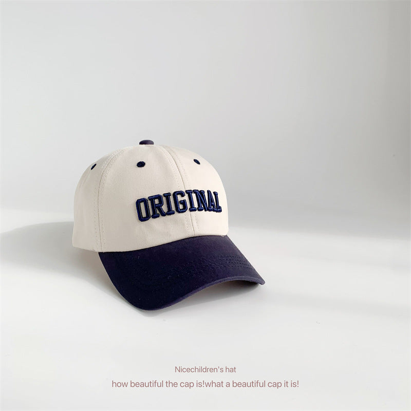 Sombrero de béisbol de los niños del bordado del alfabeto de la coincidencia de color del algodón al por mayor