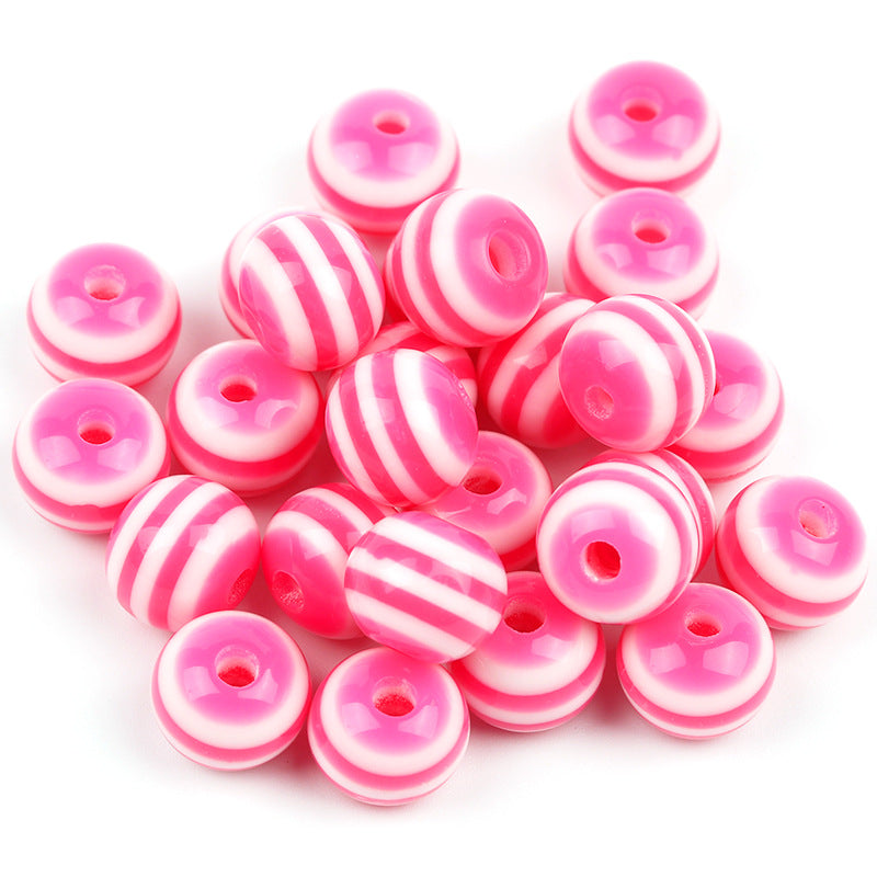 Wholesale 1000PCS Color Striped Resin Beads 6/8/10MM