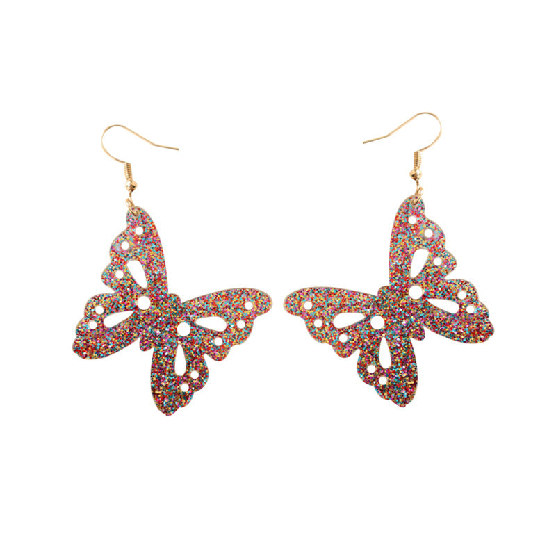 Wholesale Acrylic Vintage Butterfly Earrings