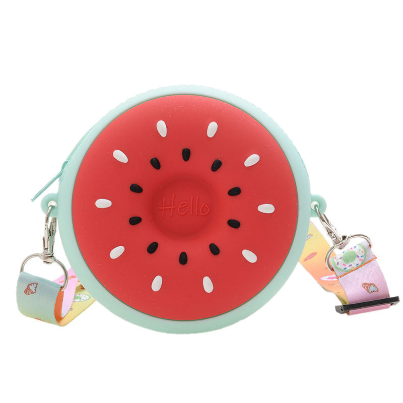 Wholesale Silicone Cute Watermelon Kids Shoulder Bag