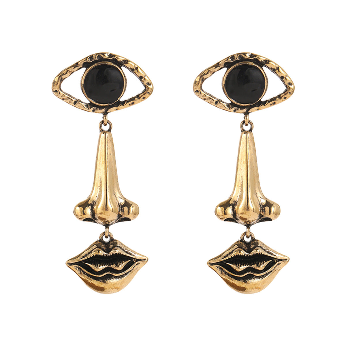 Wholesale Vintage Devil Eyes Lips Eyes Alloy Earrings