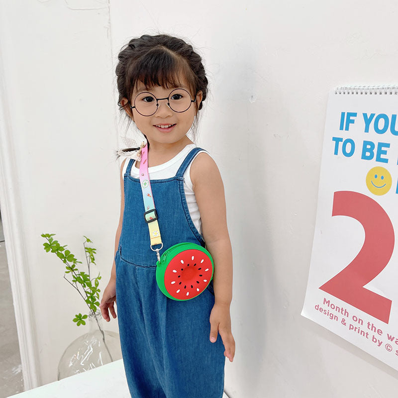 Wholesale Silicone Cute Watermelon Kids Shoulder Bag