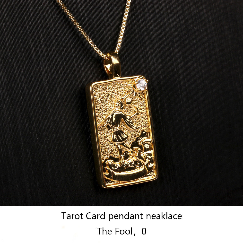 Wholesale Solomon Tarot Pendant Copper Necklace Set