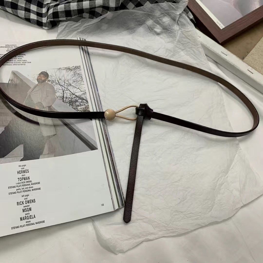 Wholesale Alloy Suit Fine Leather Versatile Knotted Decorative Ladies Belt