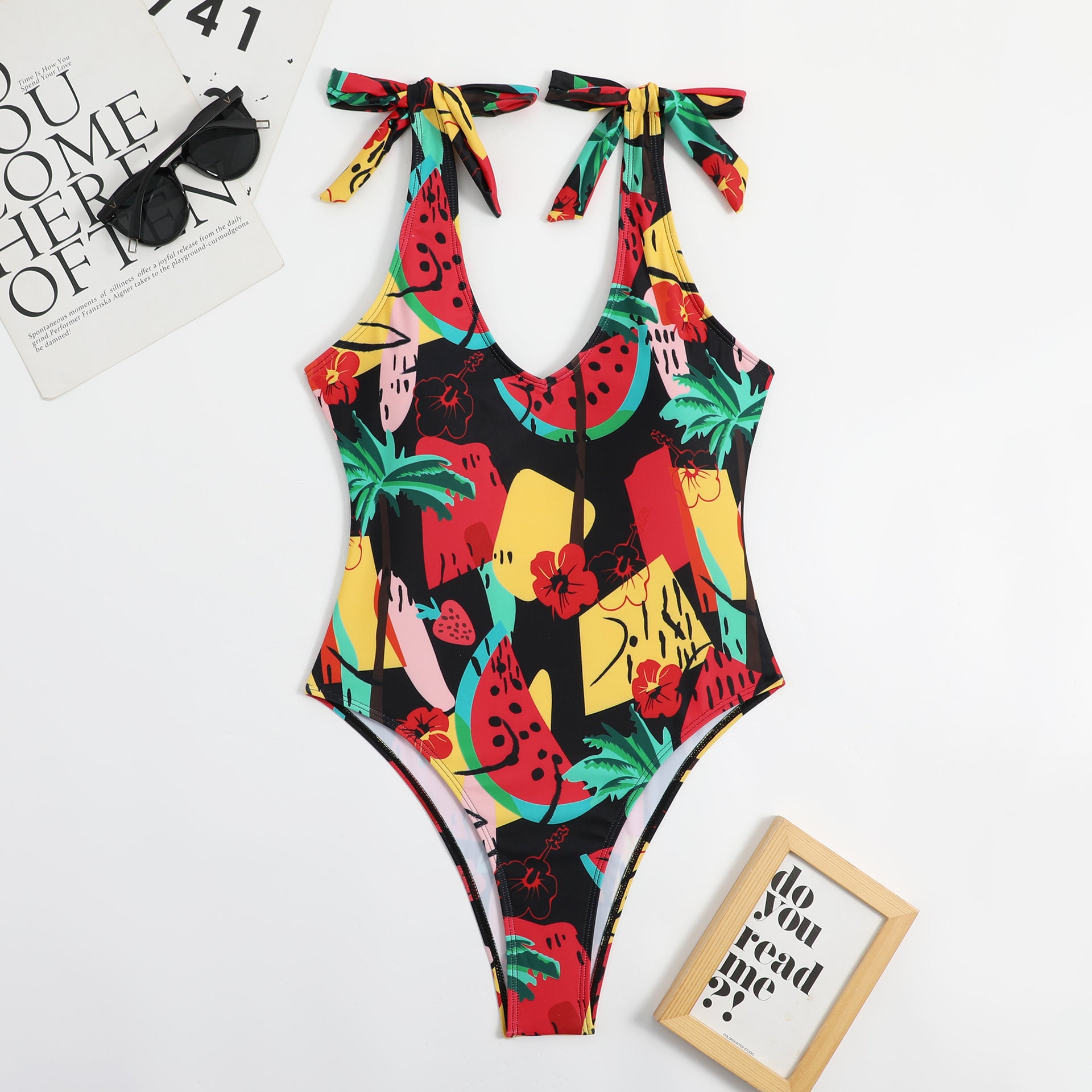 Wholesale Tropical South American Printed Polyester Swimwear