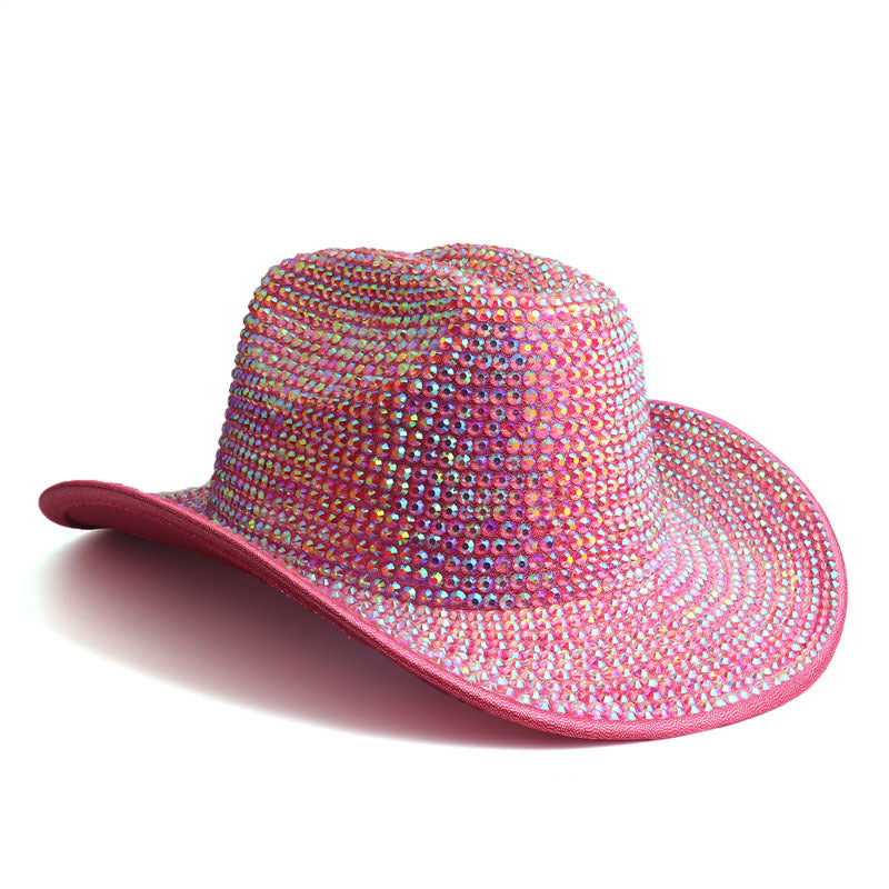 Wholesale Diamond Inlaid Cotton Jazz Hats and Top Hats