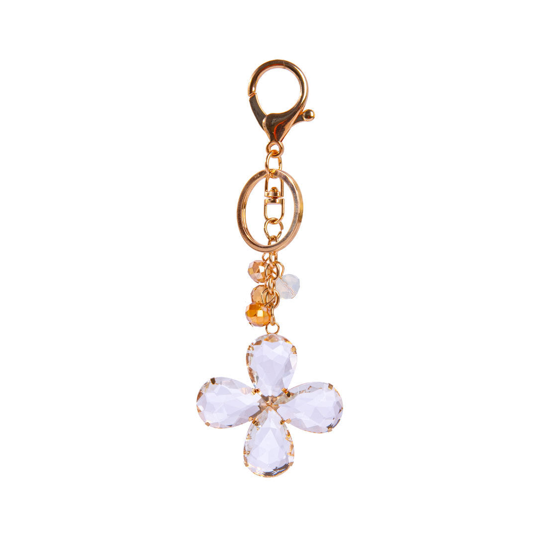 Wholesale Lucky Clover Crystal Keychain