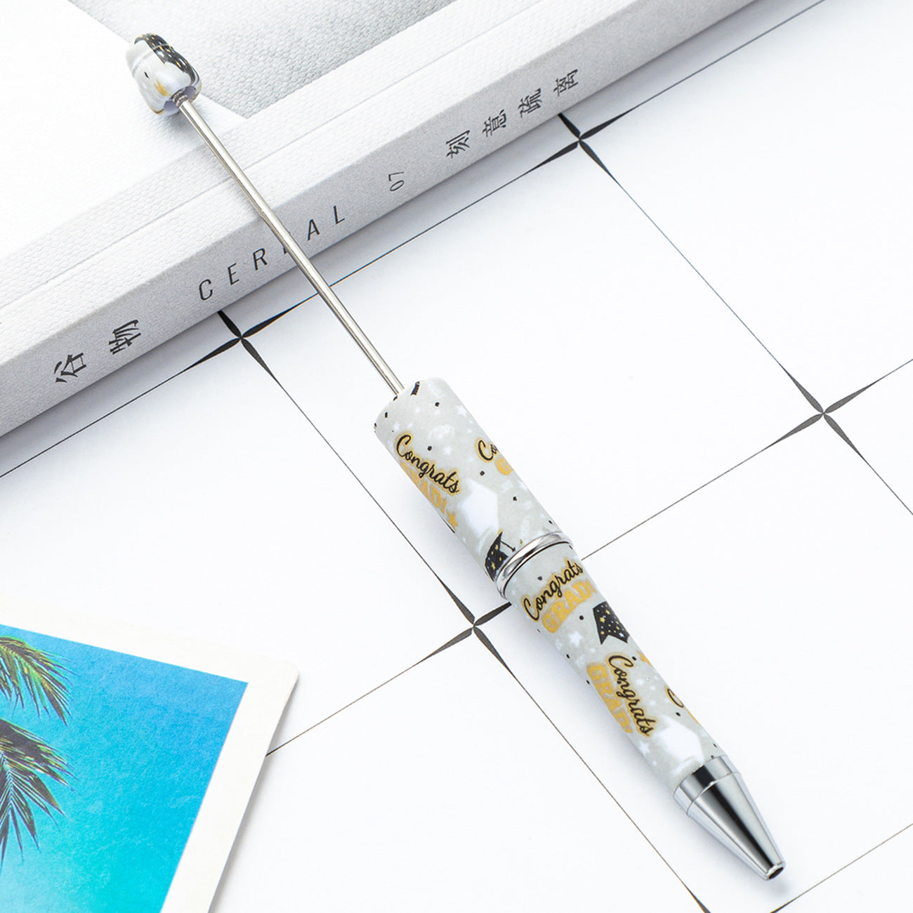 Wholesale Beadable Pens Graduation Season Plastic Ballpoint Pens