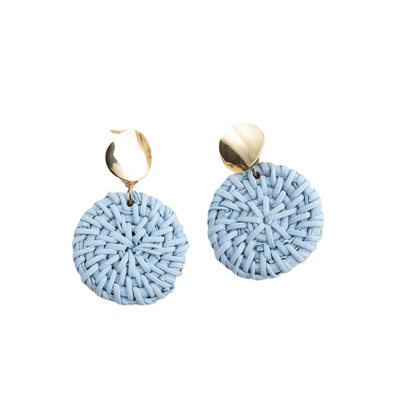 Wholesale Colorful Rattan Alloy Earrings