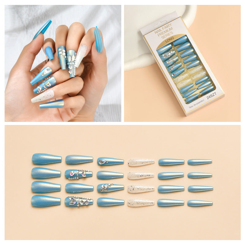 Venta al por mayor Dot Diamond Laser Glitter Ballerina Nail Art