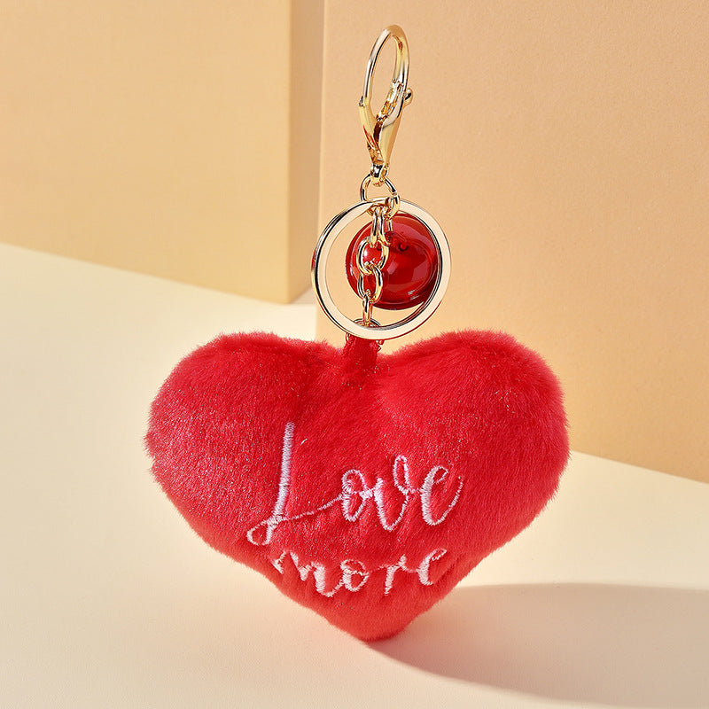 Wholesale Plush Heart Keychains