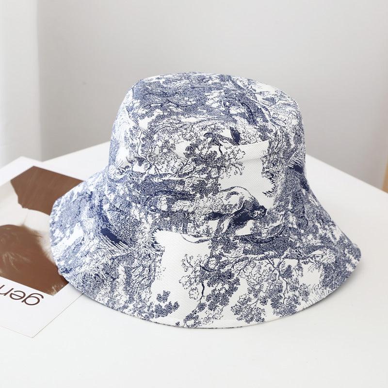 Sombrero de patrón de patrón de tinte de tinta de algodón al por mayor de algodón