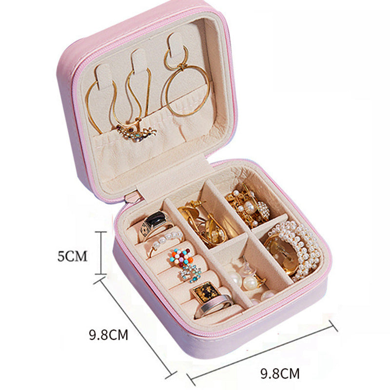 Wholesale PU Inlaid Diamond Macaron Color Jewelry Storage Box