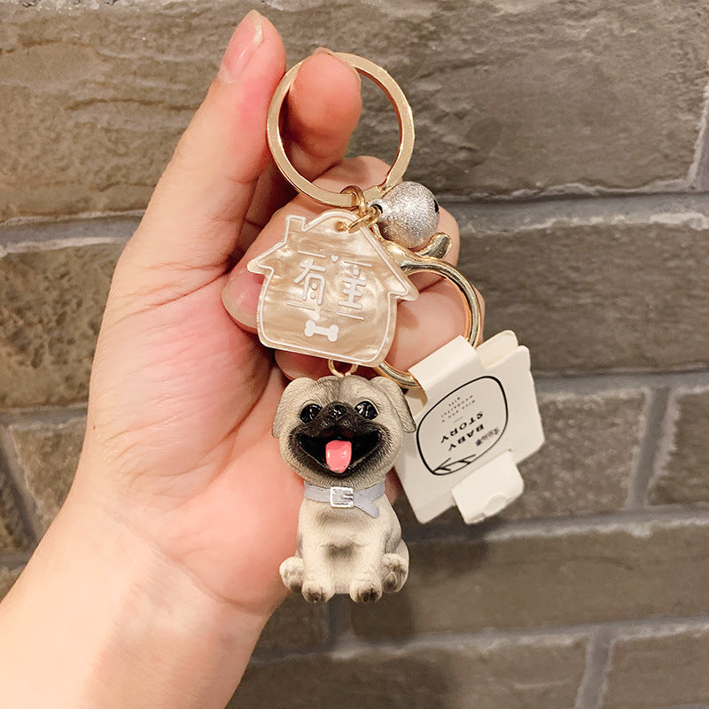 Llavero creativo colgante de perro de silicona al por mayor