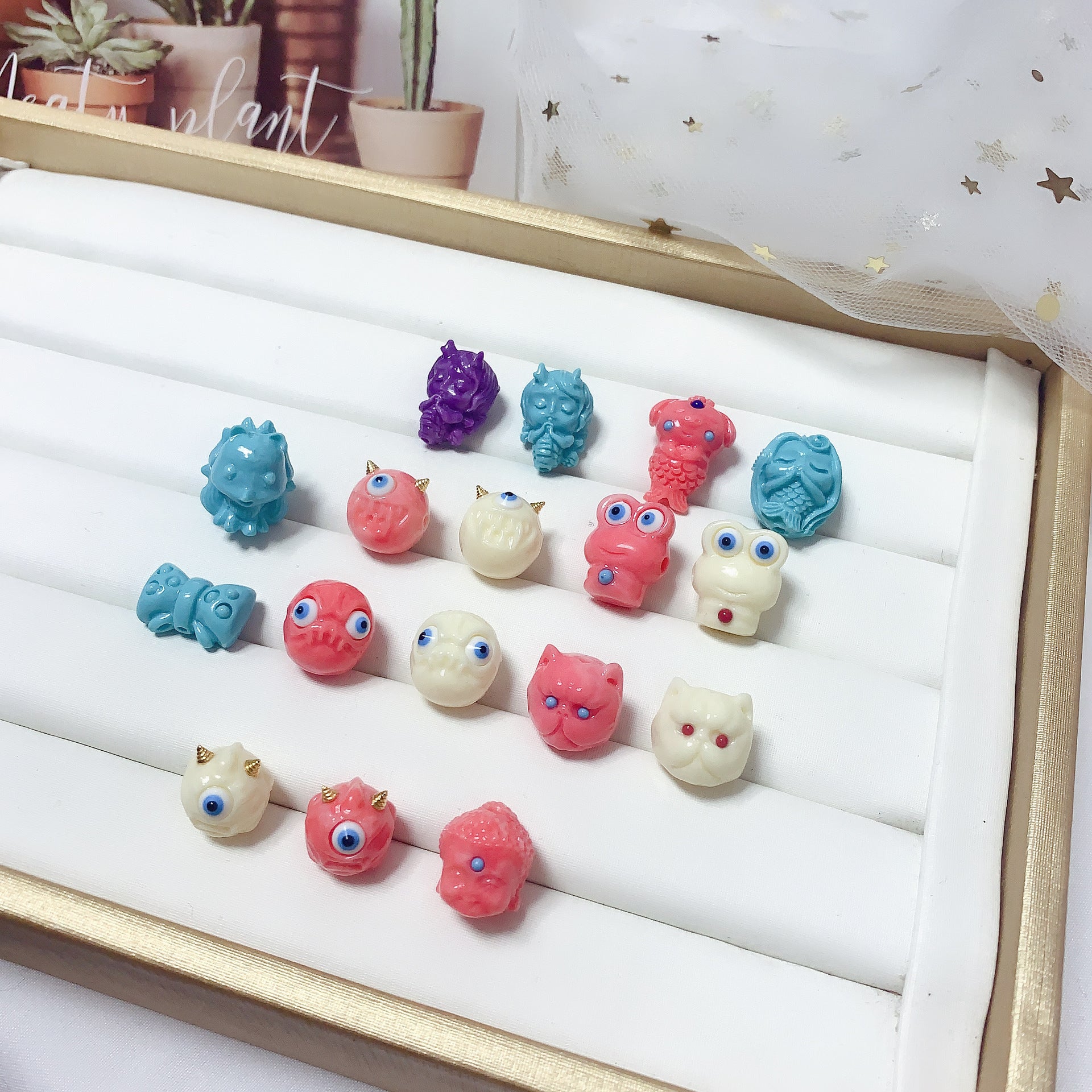 Wholesale 5pcs Little Monster Accessories Plastic Beads