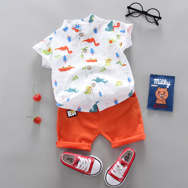 Wholesale Cotton Cartoon Triceratops Series Infant Set