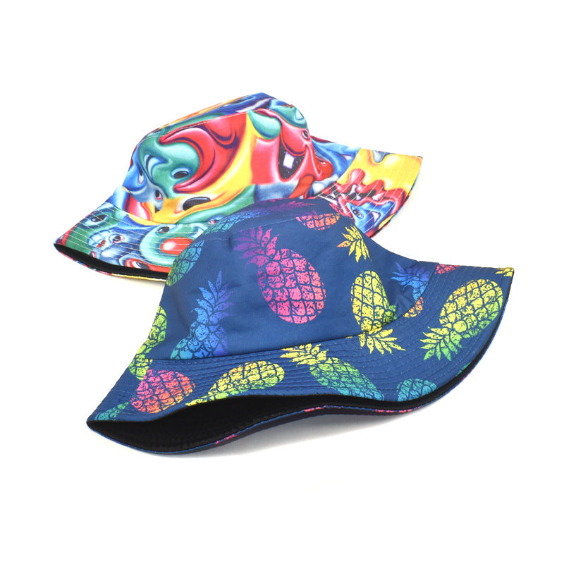 Wholesale Polyester Colorful Pineapple Printed Bucket Hat