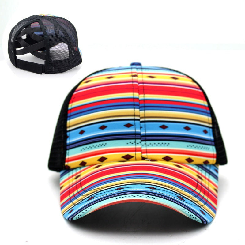 Capilla de béisbol de cola de caballo impresa de algodón Aztec de algodón al por mayor