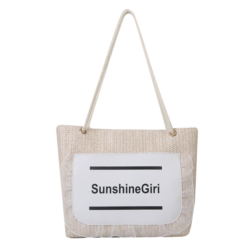 Bolsos de hombro tejidos de paja al por mayor