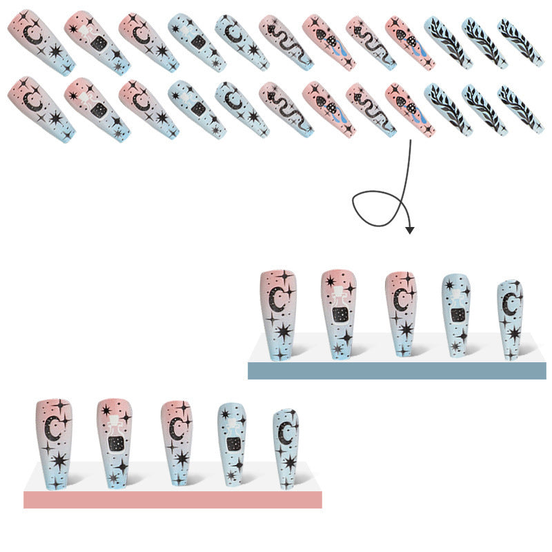 Venta al por mayor de uñas portátiles de plástico esmerilado en polvo azul degradado