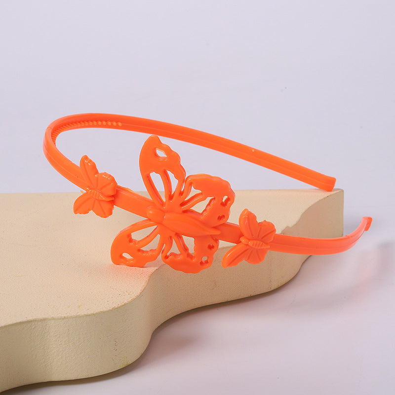 Wholesale Three-dimensional Hollow Butterfly Candy Color Headband
