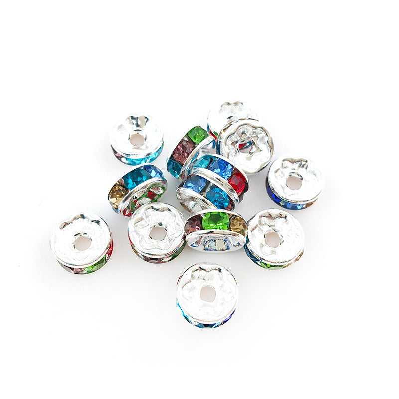 Wholesale 100PCS/Pack 8MM DIY Accessories Drill Ring Alloy Beads