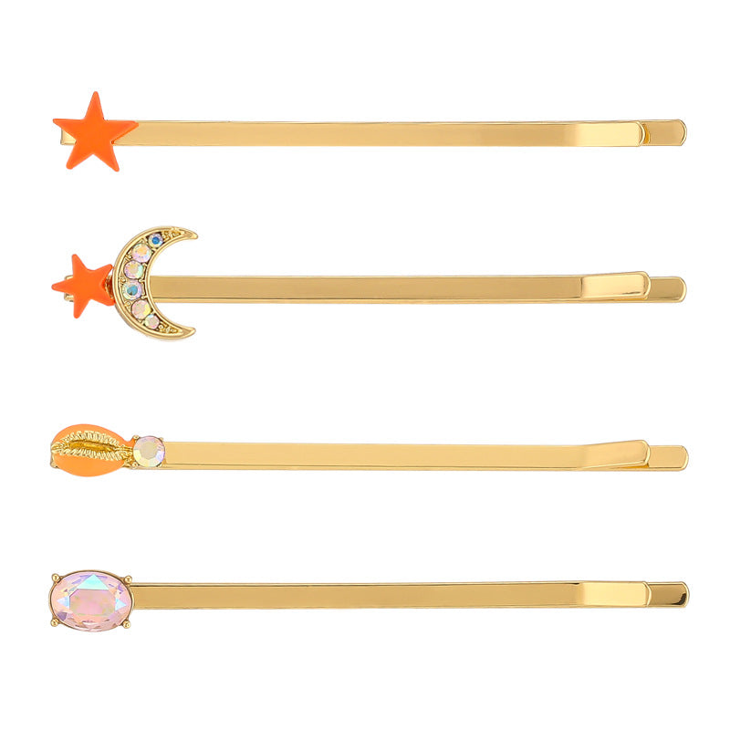 Wholesale Neon Stars Copper Hair Clips