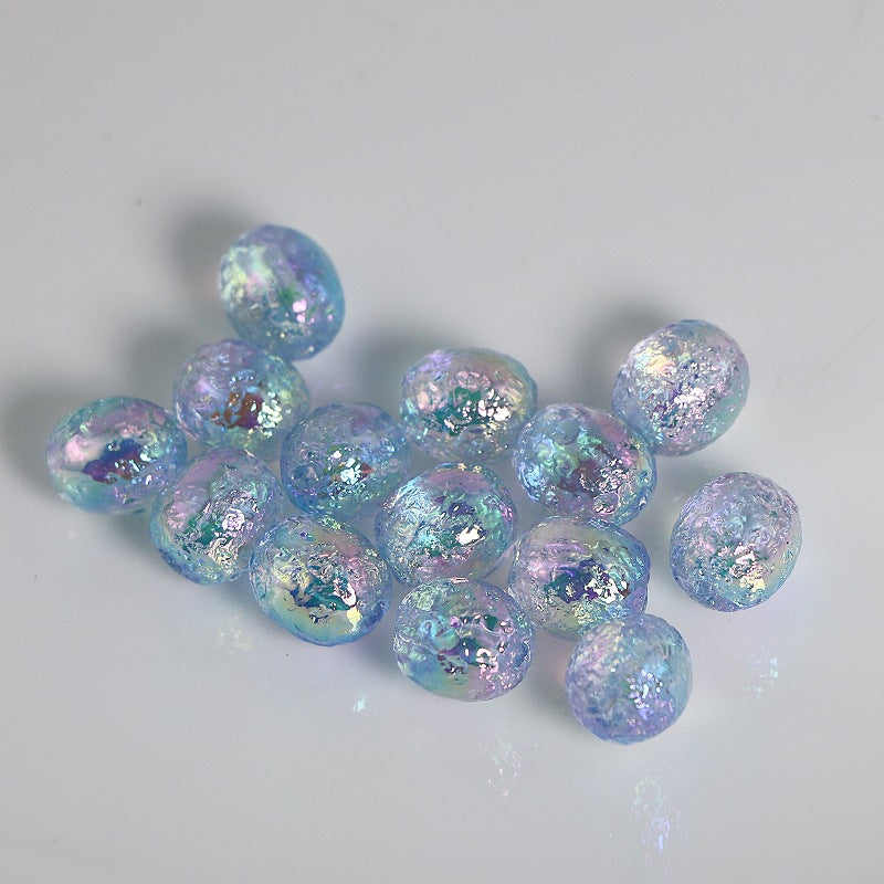 Wholesale 11*10MM 50PCS Crinkle Symphony Glacier Acrylic Beads