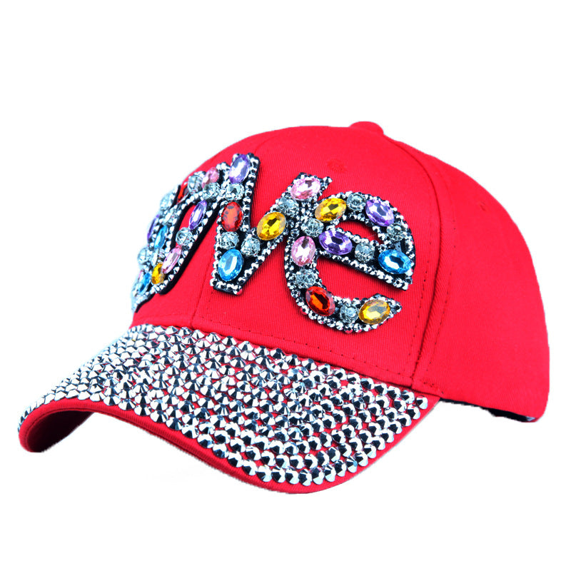 Wholesale Acrylic Diamond Letter LOVE Baseball Cap
