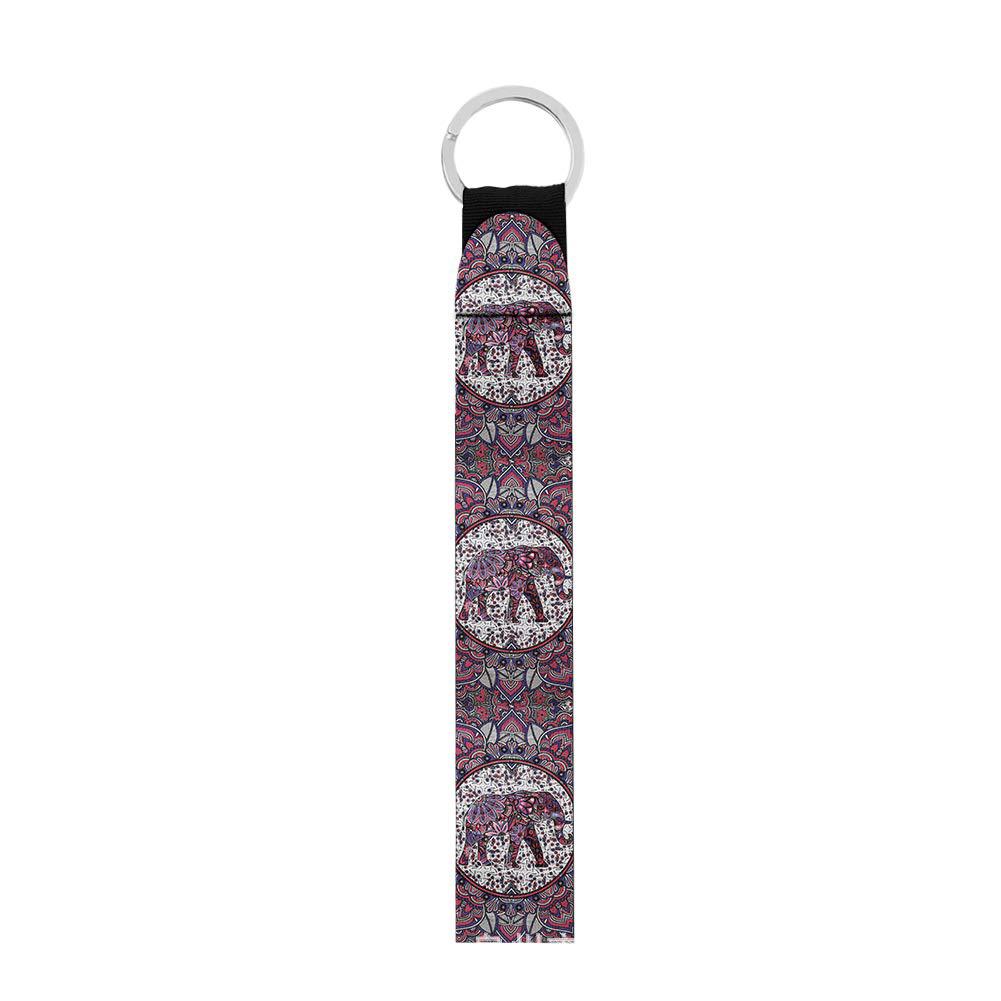 Wholesale Webbing Leopard Lanyard Keychain