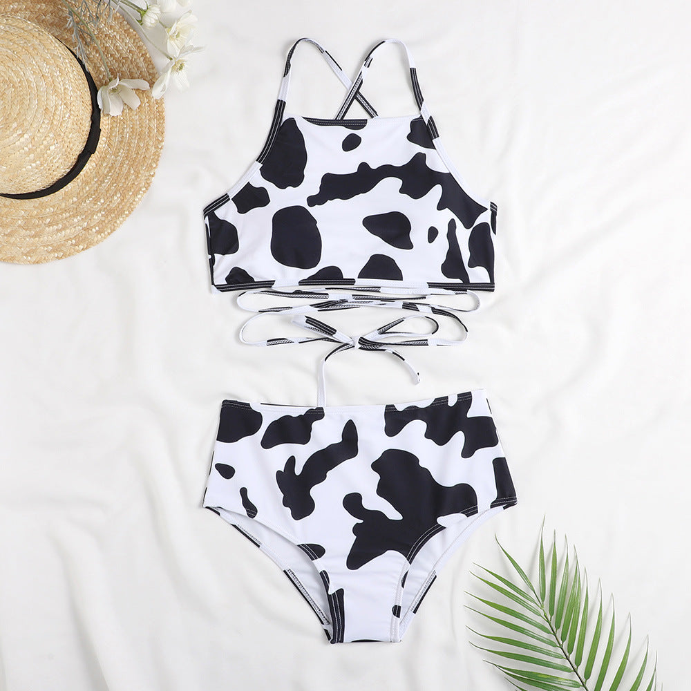 Wholesale Sexy Two-piece Printed Polyester Swimwear